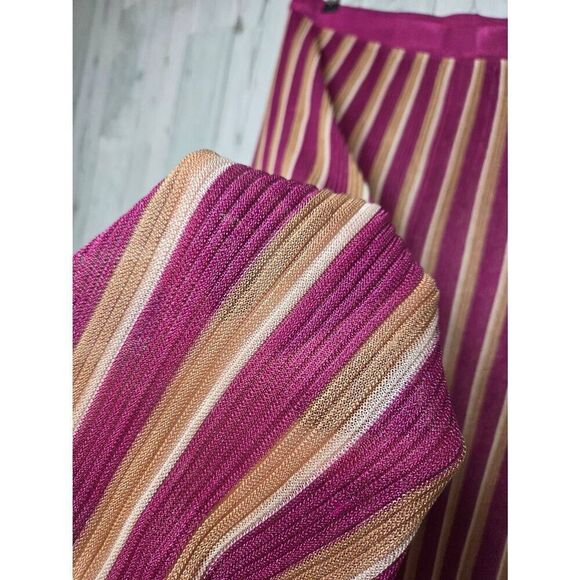 Future Collective x Target Striped Metallic Sheer Knit Wide Leg PANTS ONLY Sz. X - Picture 6 of 8